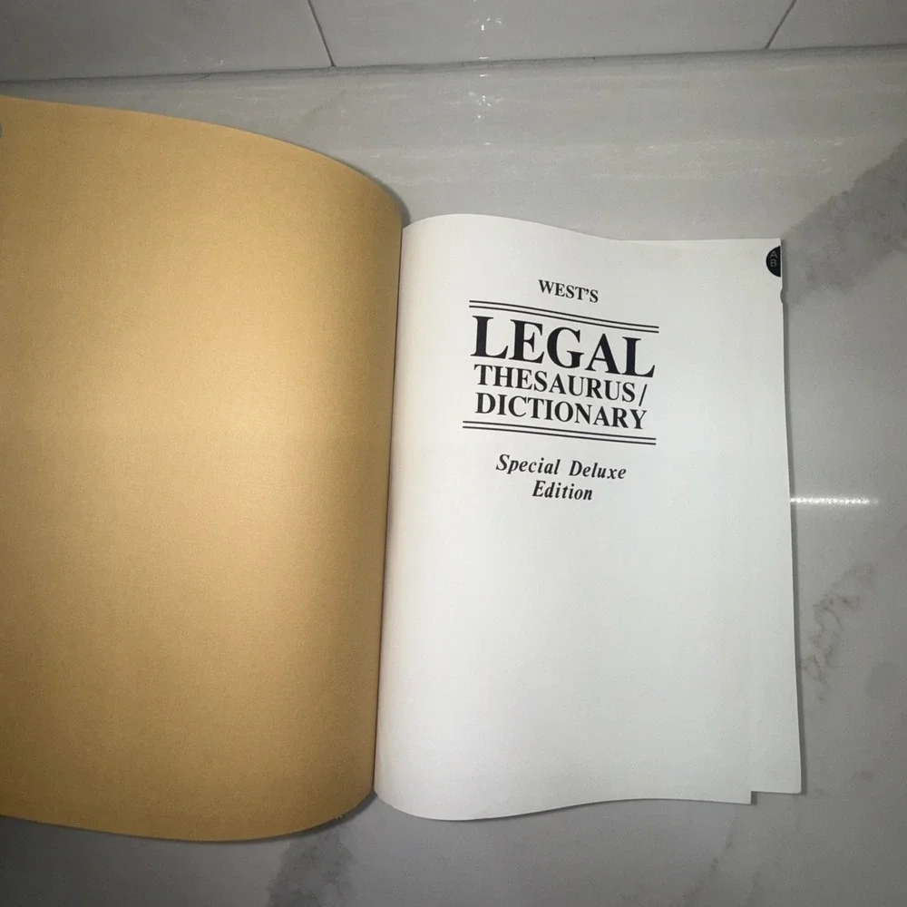 West's Legal Thesaurus / Dictionary by William Statsky, Special Deluxe Edition